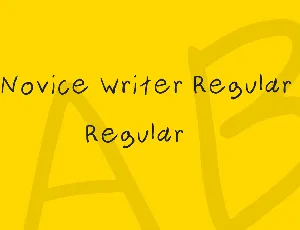 Novice Writer Regular font