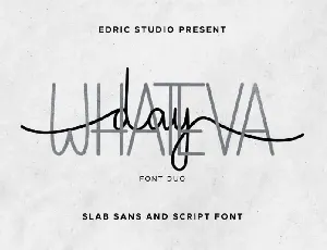 Whateva Day Duo font