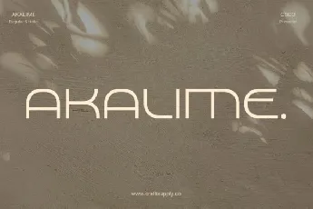 Akalime font