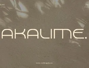 Akalime font