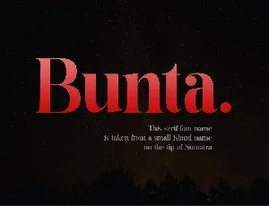 Bunta font