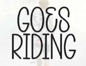 Goes Riding Display font