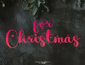 For Christmas font