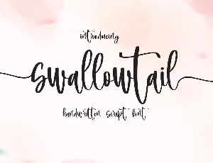 swallowtail font