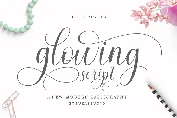 glowing script font