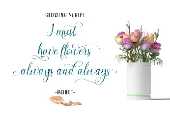 glowing script font