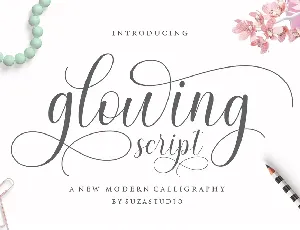 glowing script font