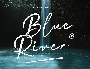 Blue River font