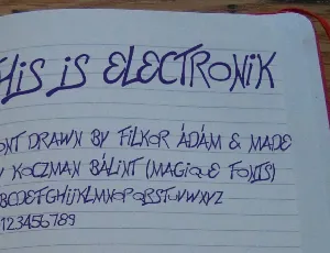 This is Electronik font