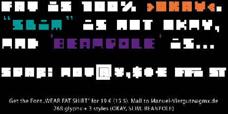 WEAR FAT SHIRT font