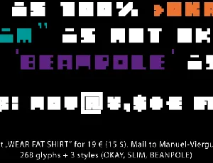 WEAR FAT SHIRT font