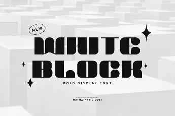 White Block font