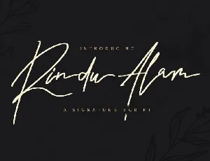 Rindu Alam Signature font