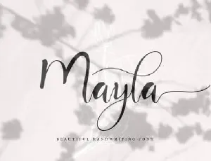 Mayla Calligraphy font