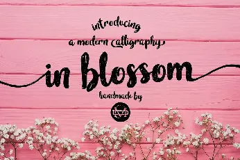 in blossom vintage font