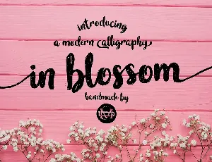 in blossom vintage font