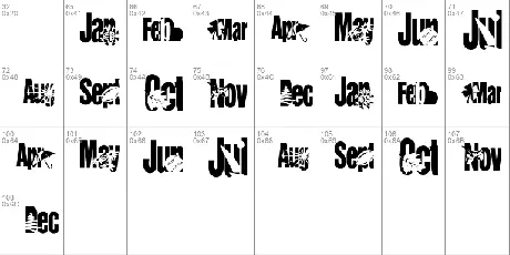 KR Calendar font