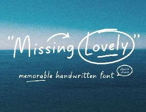 Missing Lovely font