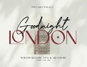 Goodnight London font