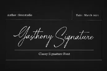 Gasthony Signature Script font