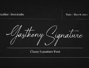 Gasthony Signature Script font
