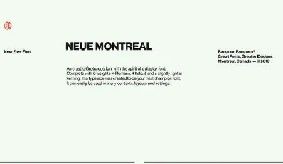 Neue Montreal Family font