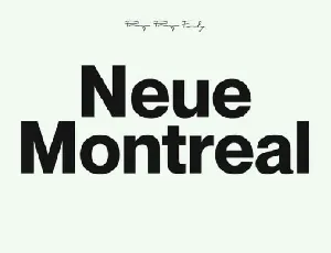 Neue Montreal Family font