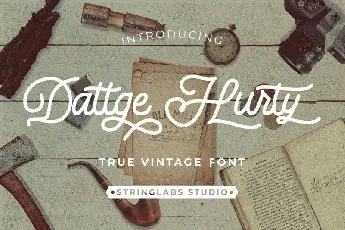 Dattge Hurty Monoline Retro font