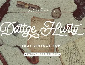 Dattge Hurty Monoline Retro font