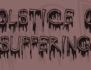 Solstice Of Suffering font