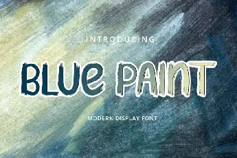 Blue paint Brush font