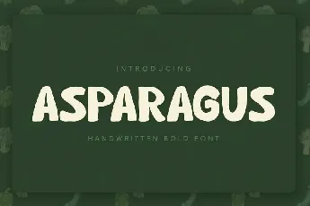 Asparagus Handwritten font