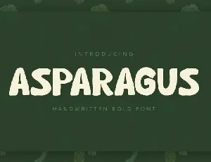 Asparagus Handwritten font