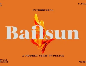 Bailsun font