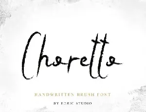 Choretto Handwritten Brush font