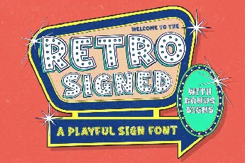 Retro Signed font