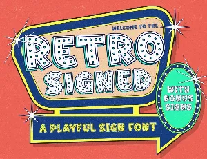 Retro Signed font