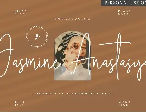 Jasmine Anastasya font