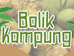 Balik Kampung font