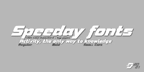 Speeday Display font