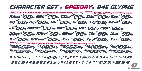 Speeday Display font