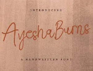 Ayesha Burns Handwritten font