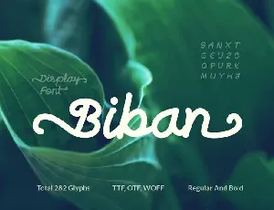 Biban Handwritten Script font