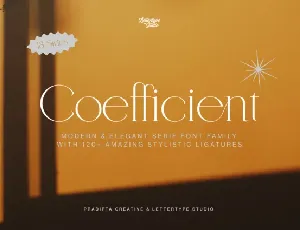 Coefficient font