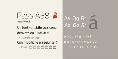 Pass A38 Family font