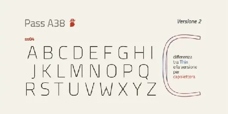 Pass A38 Family font