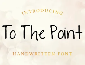 To The Point Free font