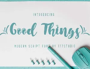 Good Things Modern Script font