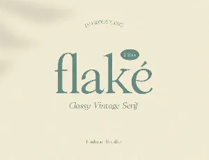 Flake font