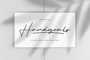 Handgoals font